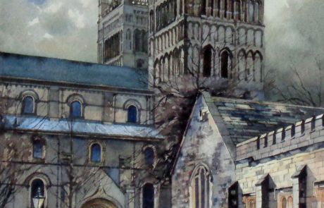 Iconic view of the West towers and Cathedral entrance.