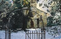 Sadly this delightful 18th Century church is set to be converted into a private dwelling house. I vividly remember childhood expeditions to surreptitiously collect shiny new conkers in the church yard. The church is near to where a claw style green glass beaker dated to the 5th century  AD and of Frankish origin, was unearthed from under a hedge in 1775. The area at the time was being worked upon by local landowner Rowland Burdon. The church had been built only a few years earlier and The Beaker as it became to be known, was found with it's base sticking out of the ground by an estate worker. It is held in The British Museum and is evidently the only one of it's kind to be found in England.