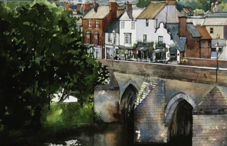I wanted to paint this view of Elvet bridge from Prince Bishop's Car Park for ages and only it's complexity put me off, though eventually I couldn't resist the challenge.