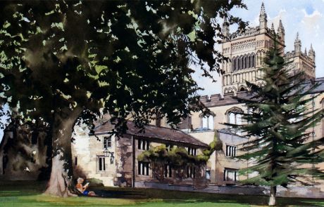 A beautiful day relaxing on College Green