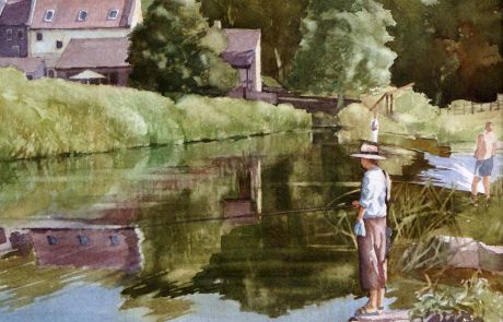 The Avon water taxi stop at Batheaston Mill is a favoured spot for fly fishing. Described by the famous 18th century author Horace Walpole in a letter to George Montague, 'the Avon falling in a wide cascade' it is little changed.
